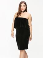 Romwe Frill Layered Bandeau Dress