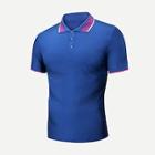 Romwe Men Striped Neck Polo Shirt