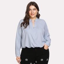 Romwe Plus Metal Embellished Blouse