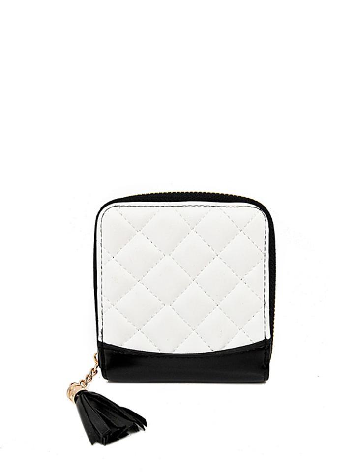 Romwe Tassel Detail Quilted Purse
