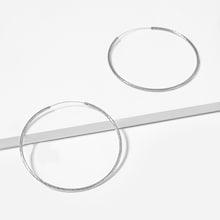 Romwe Spiral Design Slim Oversize Hoop Earrings