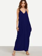 Romwe V-neckline Cocoon Cami Dress