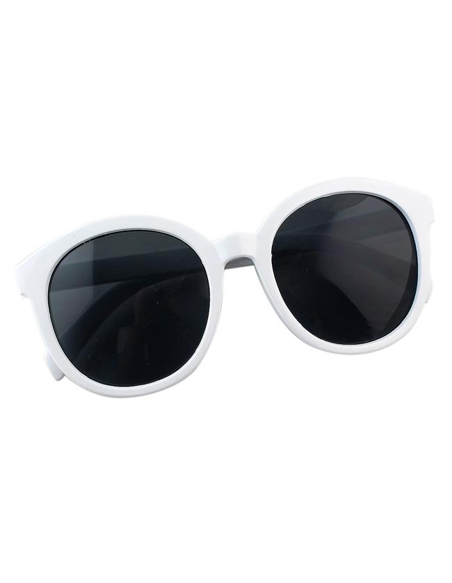 Romwe White Oversized Round Sunglasses