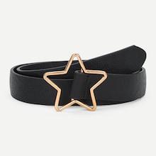 Romwe Metal Star Shaped Buckle Belt
