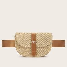 Romwe Buckle Strap Saddle Bag