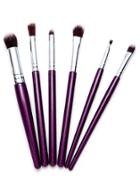 Romwe 6pcs Purple Professional Makeup Brush Set