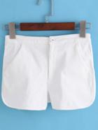 Romwe With Button Slim Shorts