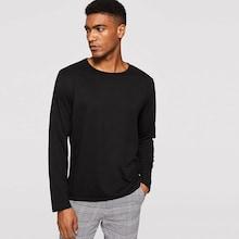 Romwe Men Round Neck Solid Tee