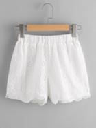 Romwe Hollow Out Lace Shorts