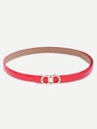 Romwe Red Eight-shaped Buckle Faux Leather Belt