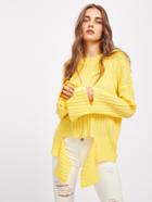 Romwe Cutout Sleeve Tie Front Ribbed Jumper