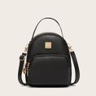 Romwe Curved Top Pocket Front Backpack