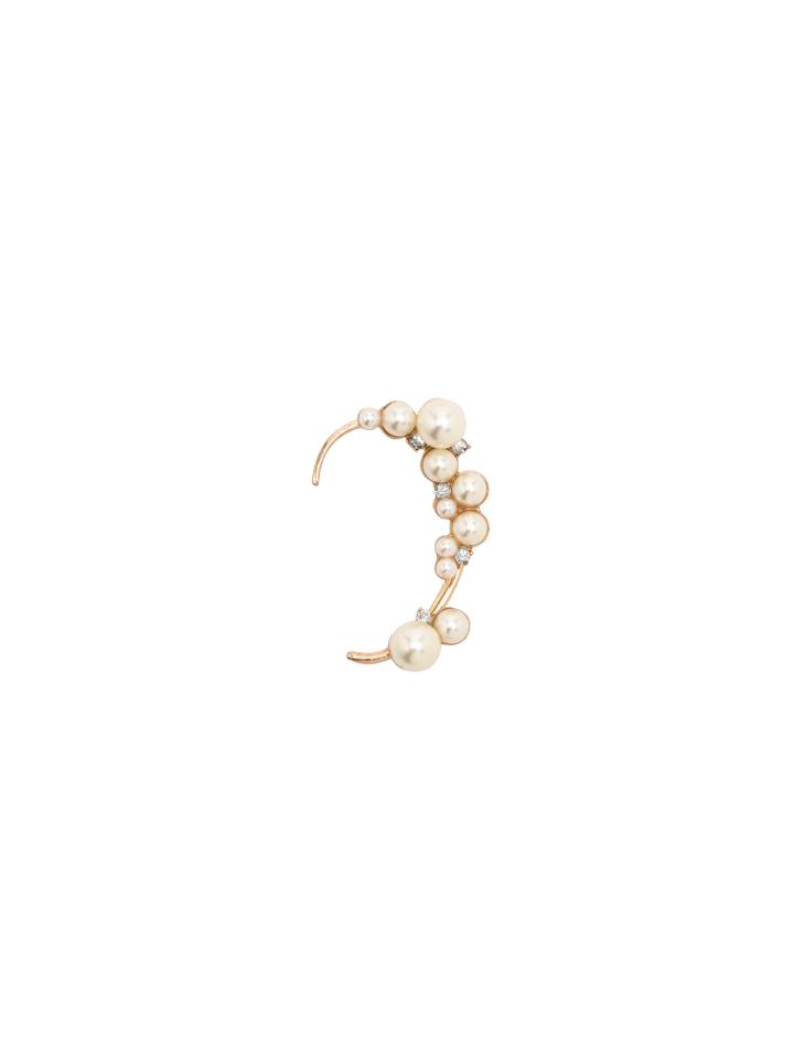 Romwe Pearls Elegant Ear Hoops