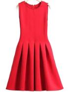Romwe Sleeveless Flare Red Dress