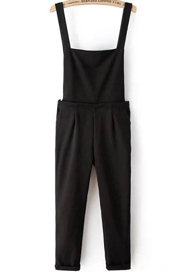 Romwe Straps Chiffon Slim Jumpsuit
