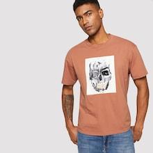 Romwe Guys Skull Print Tee