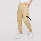 Romwe Guys Flap Pocket With Push Buckle Tapered Pants