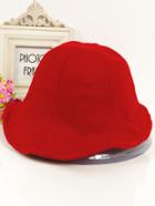 Romwe Vintage Wool Boater Red Hat