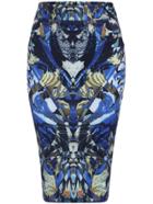 Romwe Abstract Print Bodycon Skirt