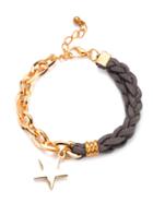 Romwe Braided Chain Star Shaped Bracelet