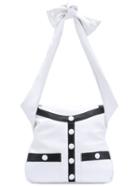 Romwe White Cloth Shape Zipper Bag