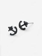 Romwe Metal Anchor Design Stud Earrings