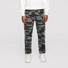 Romwe Men Side Pocket Camo Pattern Pants