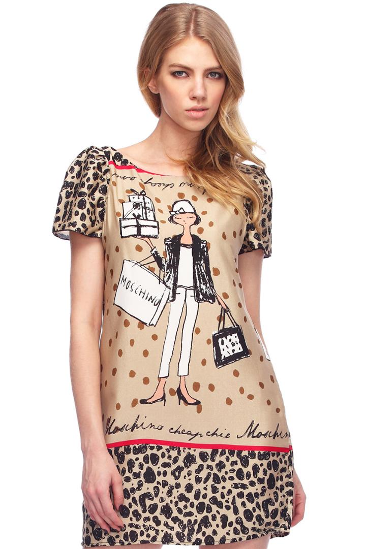 Romwe Woman Shopping Leopard Dress