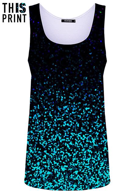 Romwe This Is Print The Gradient Sequins Print Vest