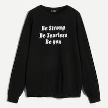 Romwe Men Slogan Pullover