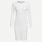 Romwe Solid Ribbed Knit Dress