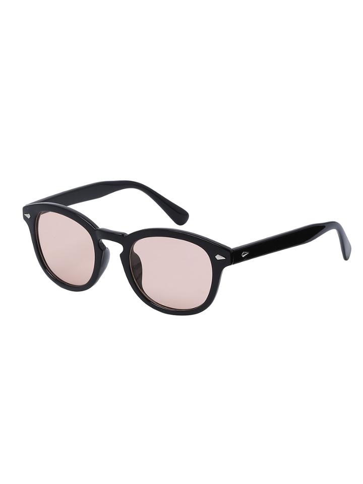 Romwe Vintage Light-orange Lenses Square Sunglasses