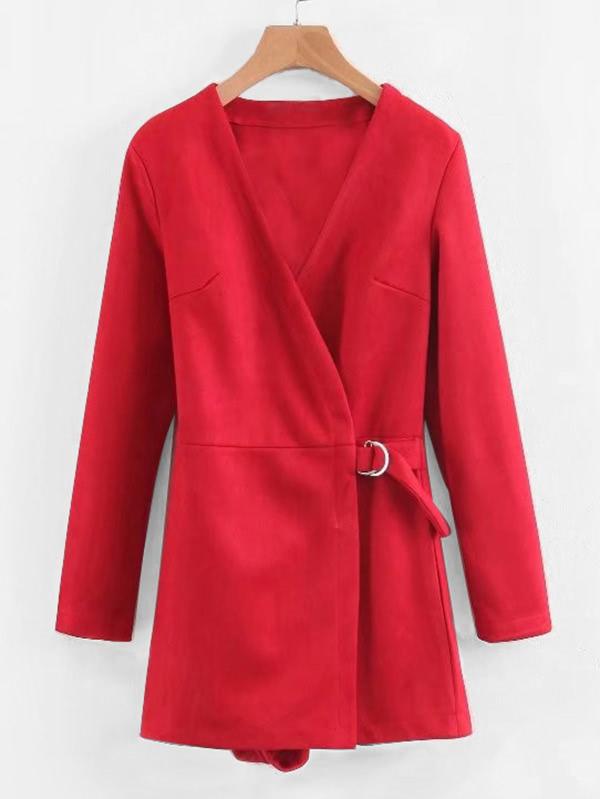 Romwe Self Tie Wrap Romper
