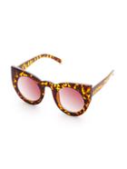 Romwe Leopard Frame Cat Eye Lens Sunglasses