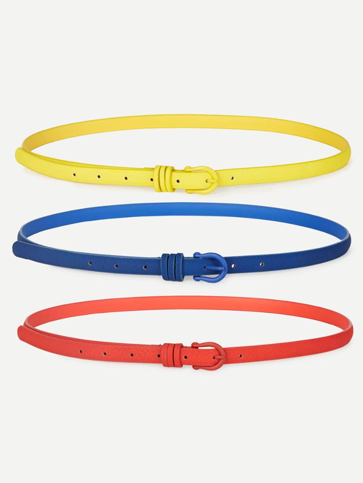 Romwe Skinny Belt 3pcs
