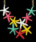 Romwe Multicolor Starfish Chain Necklace