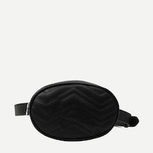 Romwe Quilted Detail Bum Bag