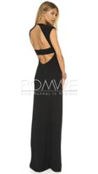Romwe Black Sleeveless Backless Maxi Dress