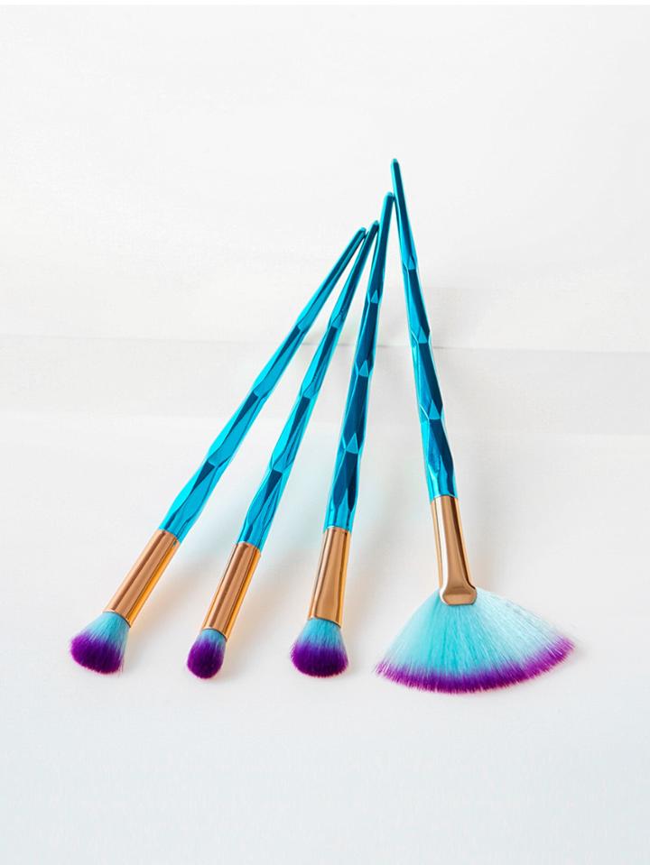 Romwe Diamond Handle Makeup Brush 4pcs