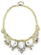 Romwe Gold Diamond Chain Necklace