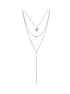 Romwe Silver Color Long Chain Necklaces