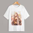 Romwe Abstract Oil Painting Print Tee