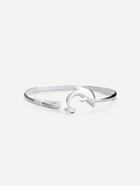 Romwe Silver Dolphin Cuff Bracelet