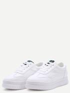 Romwe White Round Toe Lace Up Sneaker