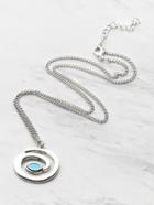 Romwe Gemstone Detail Cute Tadpole Pendant Necklace