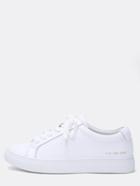Romwe Plain White Lace-up Sneakers