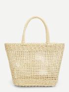 Romwe Hollow Carved Design Straw Bag