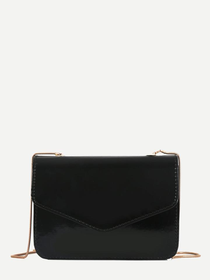 Romwe Pu Flap Crossbody Bag Bag