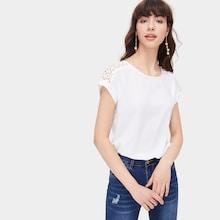 Romwe Contrast Lace Blouse