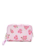 Romwe Flower Print Pouch With Wristlet